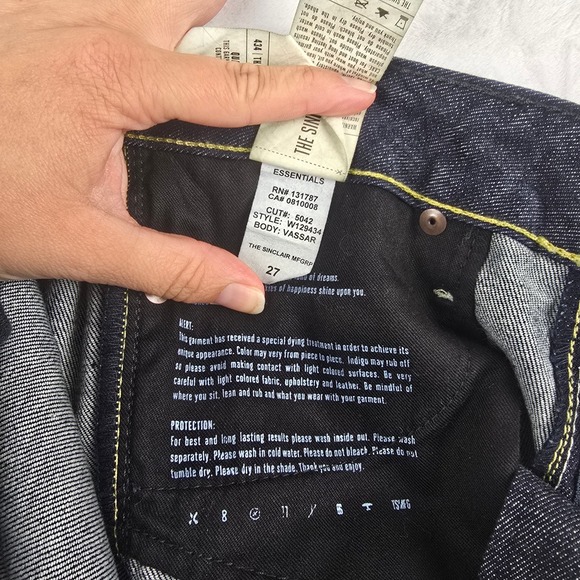 The Sinclair MFGRP Distressed Denim Jeans Dark Wash Bootcut Women's‎ Size 27 - Picture 9 of 13